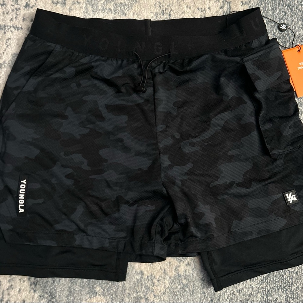 YoungLA Camo Training Shorts - Size M